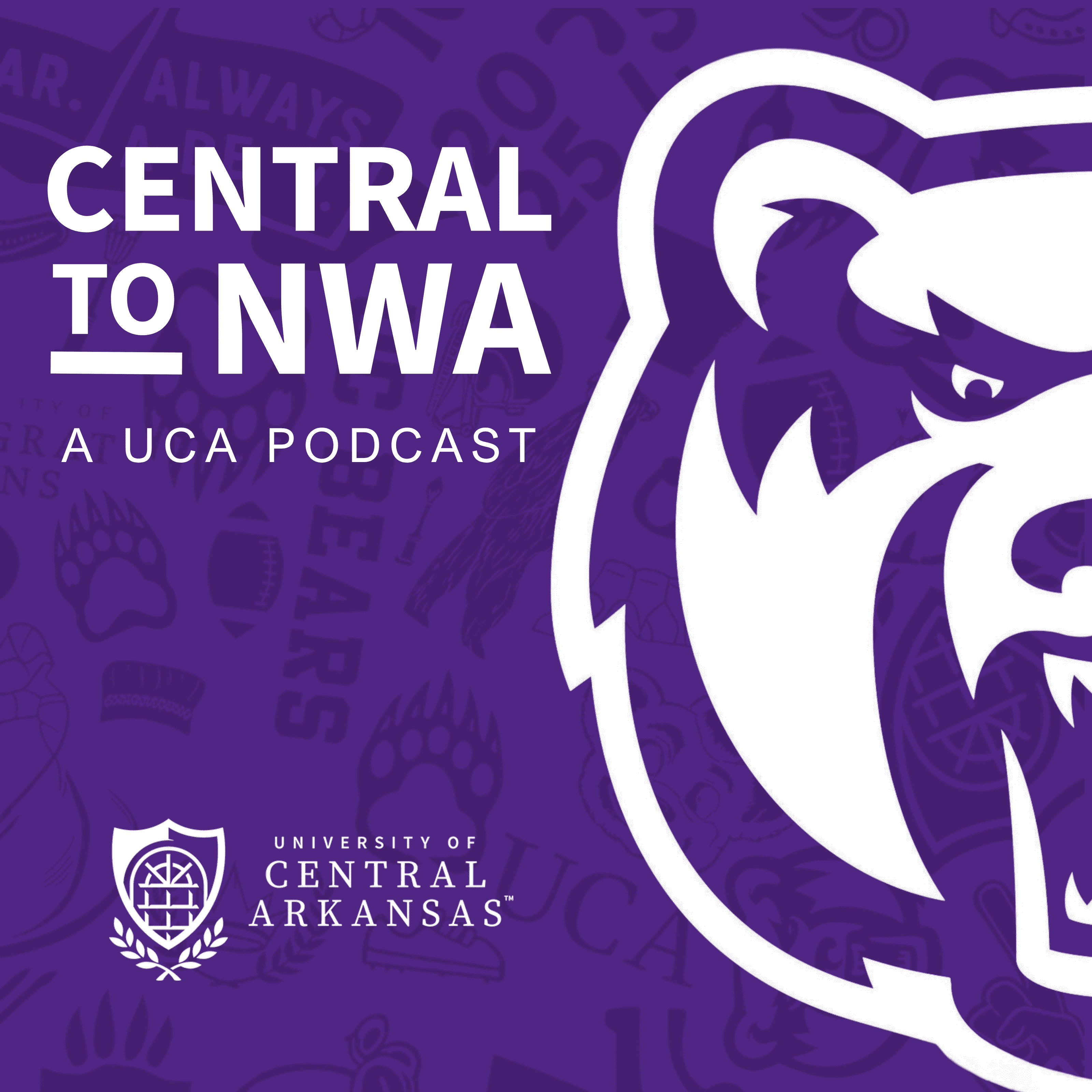 Central to NWA: A UCA Podcast Logo